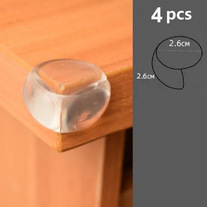 4/10pcs Children Anti Collision Corner Edge Protection Guards Baby Safety Corner Silicone Protector Table Soft Transparent